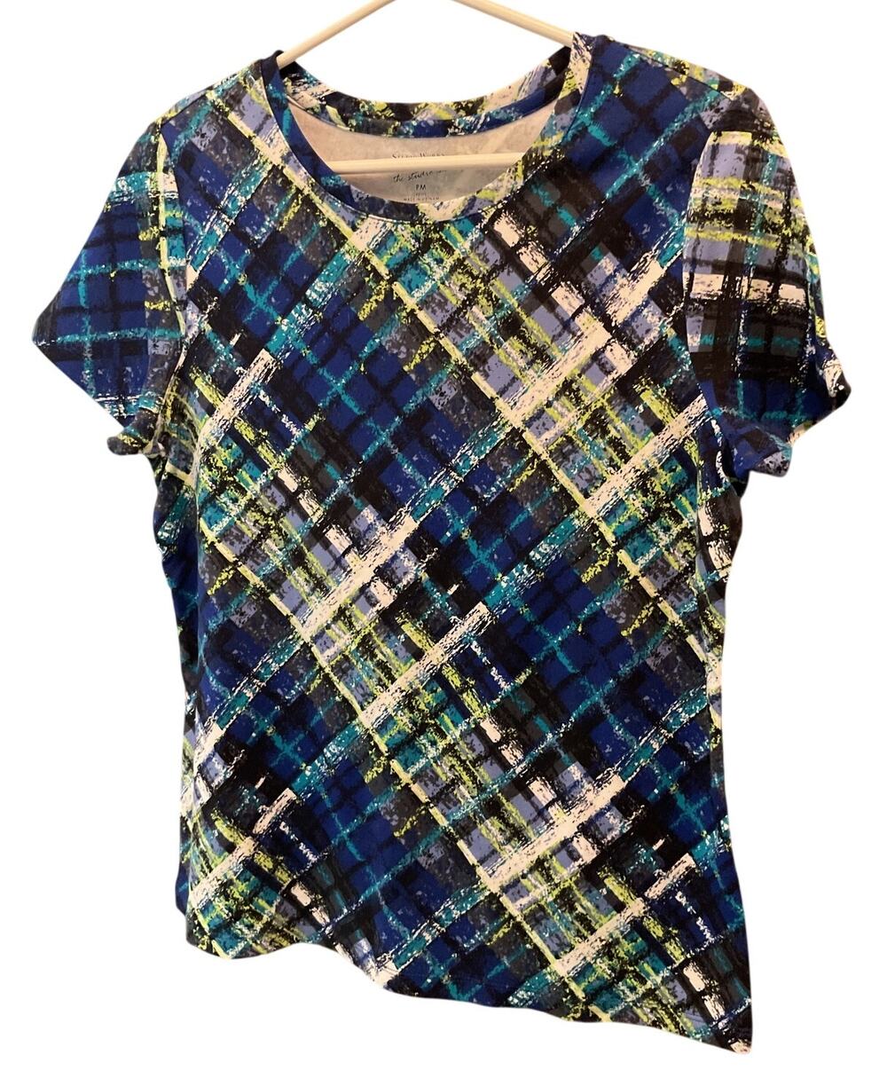 Studio Works “The Studio Tee” Womens Petite Medium 100% Cotton Top